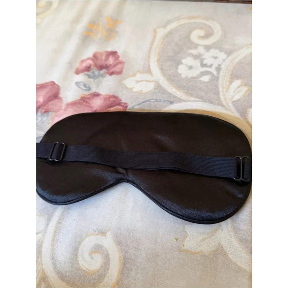 Satin Sleep Eye Mask – Eyelash Design – Black